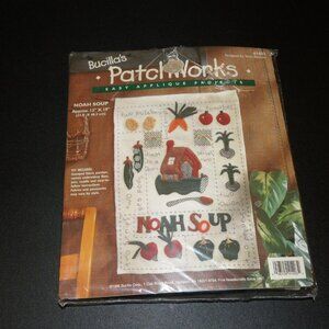 Bucilla's Patchworks Patch works Easy Applique projects Noah Soup Vegtables Kit